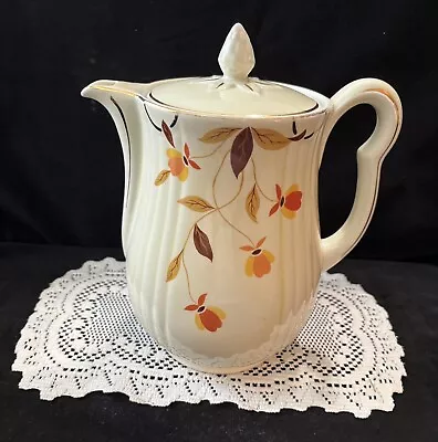 Vintage Hall Jewel Tea Autumn Leaf Coffee Pot W/Lid 8 Cup By Mary Dunbar • $22.99