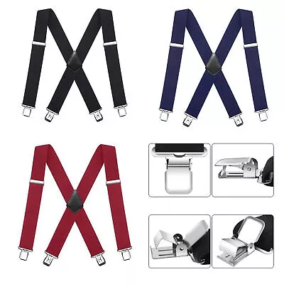 Mens Ladies Unisex Adjustable Braces Suspenders Fancy Dress Clip On • £4.49