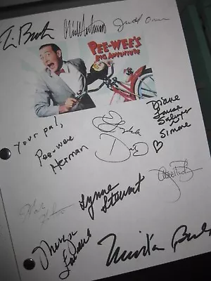 Pee Wee's Big Adventure Signed Film Script X11 Tim Burton Pee-wee Herman Reprint • $19.99