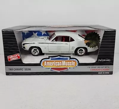 ERTL American Muscle White 1969 Camaro SS396 1:18 Scale Diecast Cannadays Hobby • $29.99