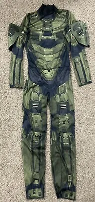 Halo Master Chief Childrens Bodysuit Halloween Costume Kid Size Medium 7 8 Xbox • $10.99