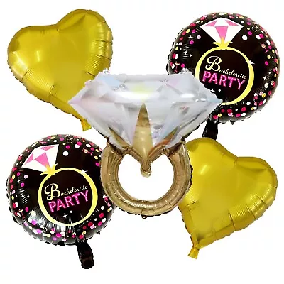 Bachelorette Balloons (5pcs) Engagement Ring Hens Party Bridal Shower Decoration • $9.95