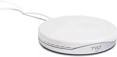 TYLT Crest Round Wireless Charger Universal Fast Wireless Charging Pad _ White • $15.99