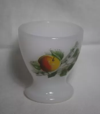 Vintage Fire-king? Federal Glass? Milk Glass Egg Cups Fruit Graphic U.s.a. • $5.03