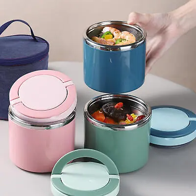 $26.09 • Buy Lunch Box Thermos Food Flask Stainless Steel 630ml Insulated Soup Jar Container