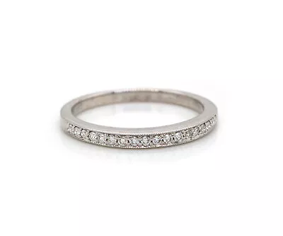 New 0.15ctw Diamond Milgrain Wedding Band Ring In 14K  • $450