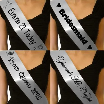 Personalised Birthday 13th 16th 18th 21st 30th 40th 50th Party Sash Present Gift • £4.95