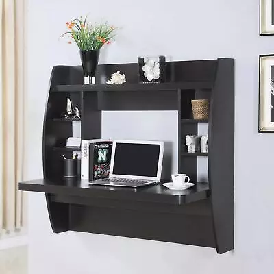 Floating Wall Mount Laptop Shelf Computer Desk Workstation Table Home Office • $98.99