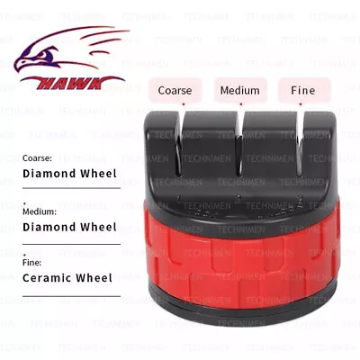 £16.50 • Buy Diamond + Ceramic Suction Sharpener Sharpening Honing Kitchen Knife Blade Razor 