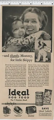 Vintage 1950's DOG FOOD 2-Sided ADS / IDEAL & KEN-L-RATION - Thanks 4 Lil Skippy • $5.33