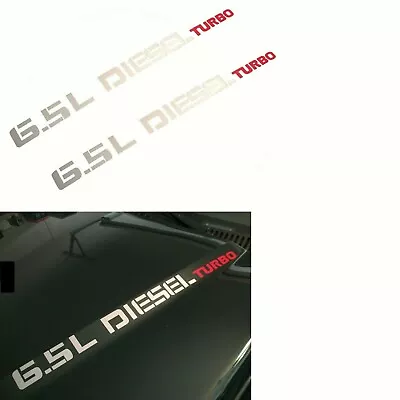 2X 6.5L Turbo Diesel Car Hood Vinyl Decals Hood Engine Stickers Emblem • $12.99