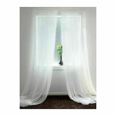 Ikea LILL - Net Curtains 1 Pair White • £11.80