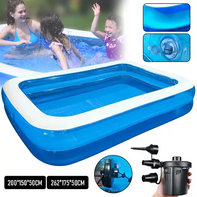 Large Inflatable Paddling Pool Outdoor Garden Family Kids Swimming Pool • £24.99