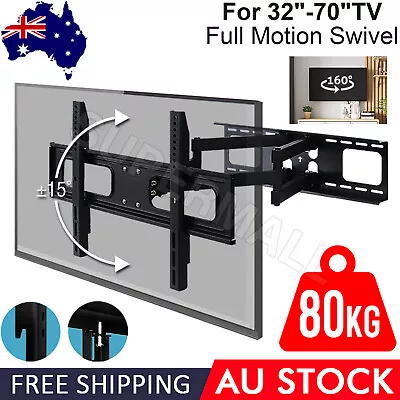 $59.97 • Buy TV Bracket Wall Mount 32 40 42 46 50 52 60 62 65 70” Full Motion Swivel LCD LED
