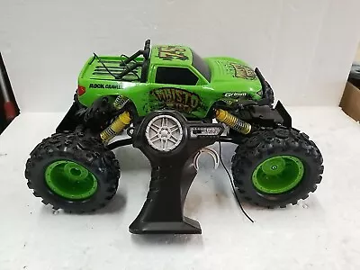 Maisto Tech Neon Green Remote Control Monster Truck Grim Rock Crawler - Tested • $15
