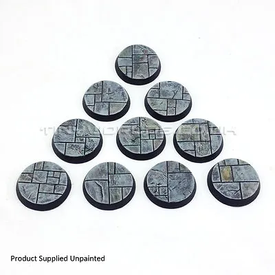 32mm Round Paved Dungeon / Temple Scenic Resin Bases Warhammer 40K • £7.99