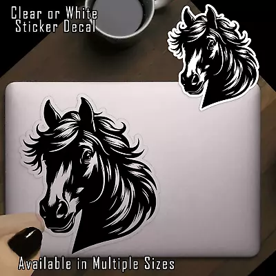 Quarter Horse Head Vinyl Decal Sticker Indoor Outdoor 4 Sizes • $5