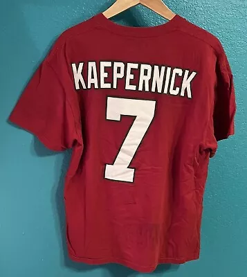 Colin Kaepernick San Francisco 49ers NFL Team Apparel #7 Red T Shirt Size Large • $35.26