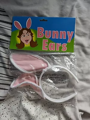 White Bunny Ears Headband Animal Fancy Dress Accessory Rabbit Easter Child Adult • £4.09