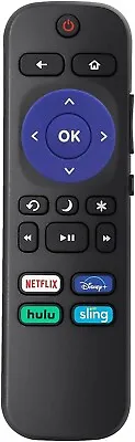 $6.99 • Buy Replaced Remote Control For Onn TCL ELEMENT HISENSE Roku TV Netflix Disney+ Hulu