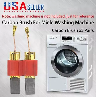 5 Pairs Motor Carbon Brush For Miele W982 W981 W980 W979 W978 Washing Machine • $9.98