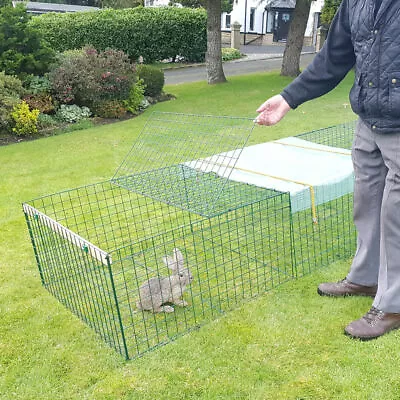 Rabbit Run Folding Guinea Pig Chicken Playpen Enclosure Optional Base Sun Cover • £71.95