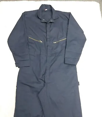 Vintage Wrangler Big Ben Navy Blue Cotton Blend Work Coveralls Men's Size 48 • $20.99