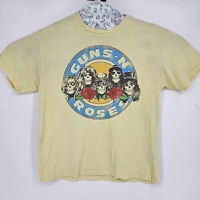 Guns N Roses Shirt Mens Small Dreamweaver LA Yellow Short Sleeve Tee S • $17.95