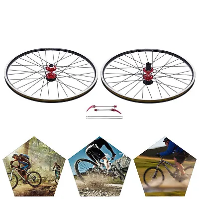 27.5  Bicycle Front Rear Wheels Kit MTB Wheelset Aluminum Alloy Rim Disc Brake • $91.24