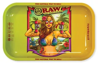 Raw Brazil Metal Rolling Tray V2 11  X 7  With Free Shipping • $11.49