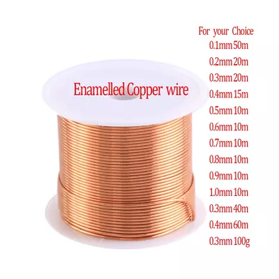 Cable Copper Wire Magnet Wire Enameled Copper Winding Wire Coil Copper Wire • $16.92