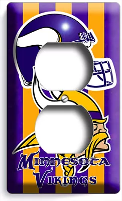 Minnesota Vikings Football Duplex Outlet Wall Plate Sport Fan Bedroom Home Decor • $16.55