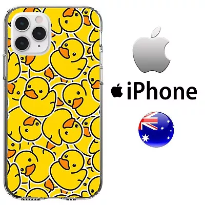 Silicone Case Cover Cute Ducks Everywhere Chook Fun Yellow Kawaii Animal Quack • $17.95