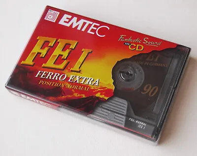 Emtec Fe 1 C90 Ferro Extra • Audio Cassette Tape • Blank Media • New/sealed • £3.99