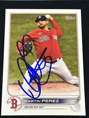 MARTIN PEREZ Signed Autographed Topps 2022 Series 1 One Card Boston Red Sox #212 • $9.99