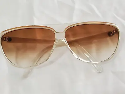 Vintage 1980s Vidal Sassoon Italy Fashion Sunglasses  Brown Lens & Clear Frames • $29.70