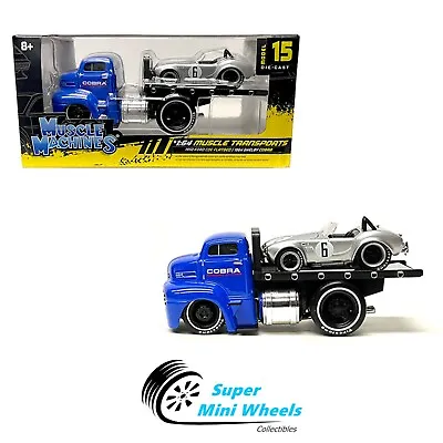 Maisto 1:64 Muscle Transports 1950 Ford COE Flatbed With 1964 Shelby Cobra #15 • $9.99