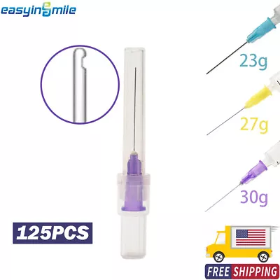 125PCS Dental Endo Irrigation Needle Syringe Tips End-Closed Side Hole 23/27/30G • $47.59