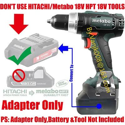 1PCS Makita 18V LXT Li-Ion Battery Convert To Metabo 18V Li-Ion Tools Adapter  • $29.68