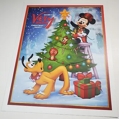 Mickey's Very Merry Christmas Party Poster Walt Disney World Authentic 11x14 • $40