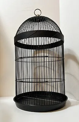 Prevue Hendryx Black TALL Bird Cage Hanging Or Tabletop 21” Tall X 12” Vintage • $64.50