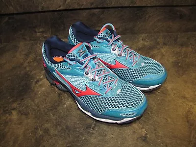 MIZUNO WAVE CREATION 18 BLUE CRIMSON WOMENS 8.5 EUC SUPERCLEAN See Pics-details • $40