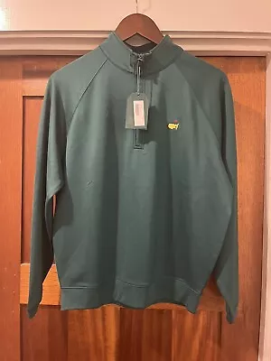 Masters Collection Quarter Zip Long Sleeve Green Pullover Small From Augusta • $38.55