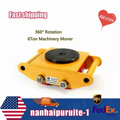 Machinery Mover Dolly Skate 4 Rollers Move 360° Rotation Heavy Duty 6Ton 13200lb • $25.65