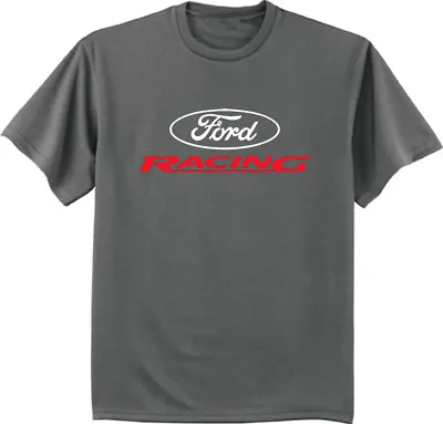 Big And Tall T-shirt Ford Racing Decal Tee Bigmen Clothing Ford Mustang Mopar • $14.95