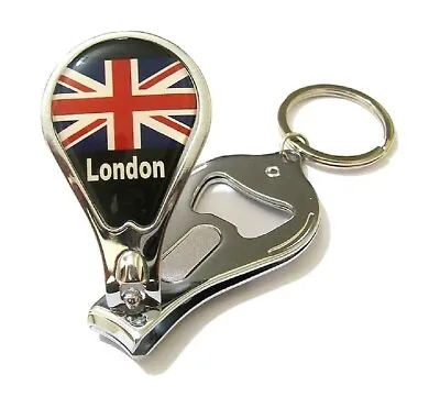 Union Jack Flag Keyring Nail Clipper Cutter Key Chain Charm London Souvenir Gift • £5.99