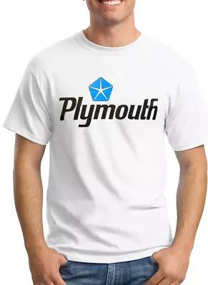 Classic Plymouth Logo 100% Cotton T-Shirt - 426/Hemi/Mopar/440/383/Muscle • $19.95