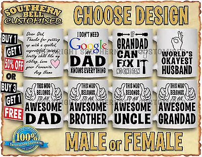 £7.99 • Buy PERSONALISED MUG PHOTO TEXT Mothers Fathers Day Valentines Birthday MUM DAD GIFT
