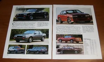 ★★1987 Chevy Cavalier Spec Sheet Photo 87 Z24 Rs Cs Convertible Coupe Wagon★★ • $7.19