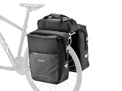 Ibera Bike MIK Panniers Bag Clip-On Triple Bags Built-in Ebike Battery Holder • $150